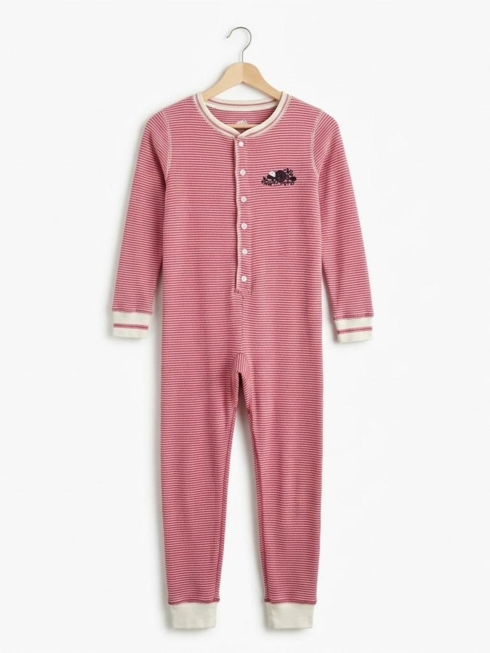 ROOTS Kids L/G Red/White Striped One-Piece Canadiana Cabincore Holiday
